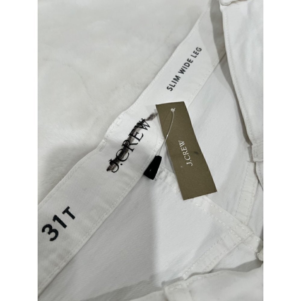 New J Crew Size T31 Slim wide-leg jean in white wash BP462 SU23 - Picture 4 of 14